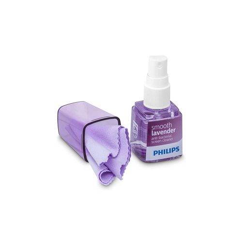 Limpiador Antibacterial de Pantalla Philips PHI-SVC1119L P8786 | Incluye Paño Microfibra Aromatizado Lavender Color Lila