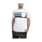 Camiseta Pinto P8468 | Manga Corta Estampado Franjas Color Blanco