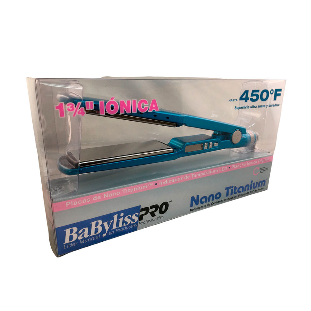 Plancha de Cabello Babyliss Pro P8816 Nano Titanium Color Azul