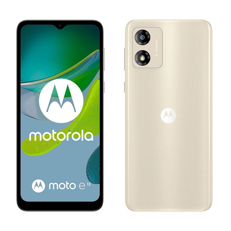 Celular Motorola E13  6.5 2GB RAM 64GB Memoria Interna Expandible Color  Blanco